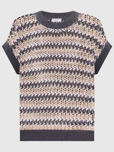 Жилет з паєтками Peserico сірий