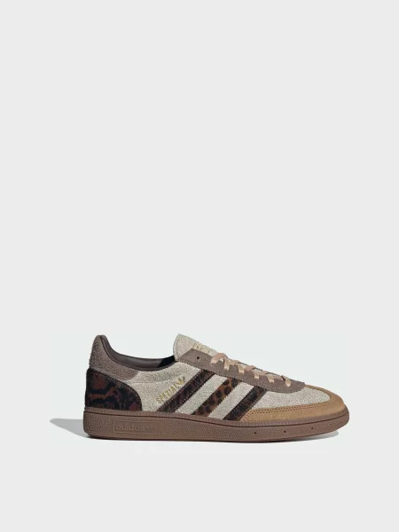 Кожаные кеды Adidas бежевые