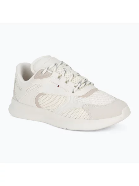 Încălțăminte pentru bărbați Tommy Hilfiger Lightweight Runner Monocolor ecru