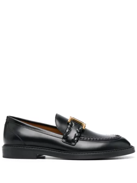 Pantofi loafer Chloé din piele negru