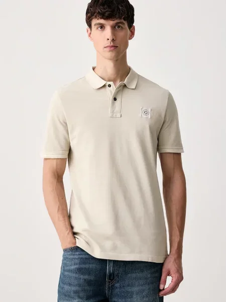 Tricou polo Guess bej