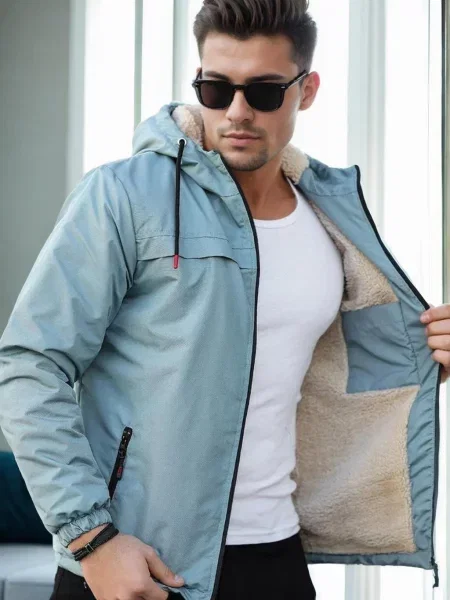 Blană artificială palton de blană Dewberry verde