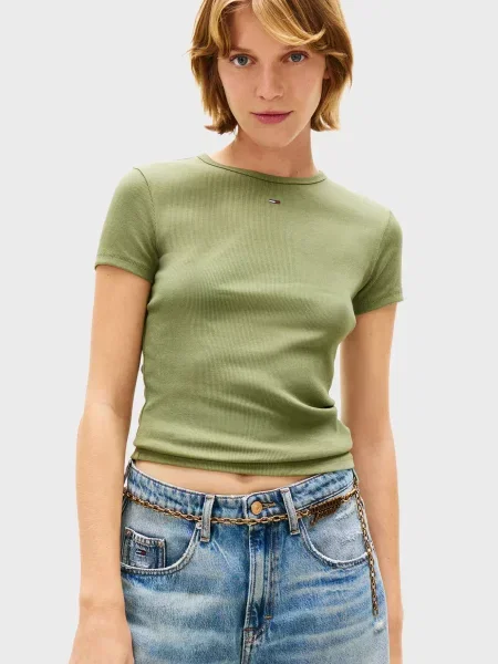 Футболка Tommy Jeans зеленая