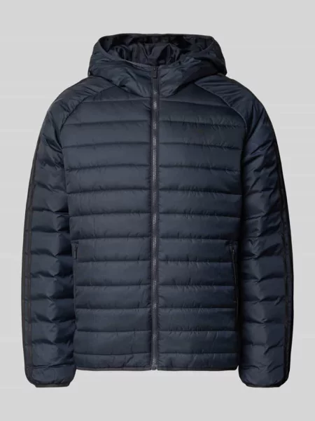 Kurtka pikowana o kroju regular fit z zamkiem błyskawicznym Adidas Originals granatowa