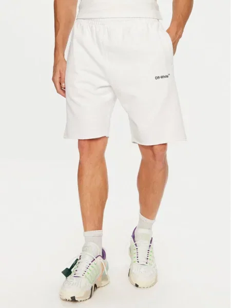 Off-White Sportovní kraťasy bílá