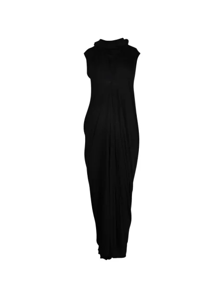 Rochie maxi Rick Owens Lilies drapată negru