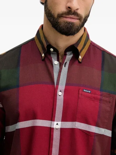 Kockás ing Barbour piros