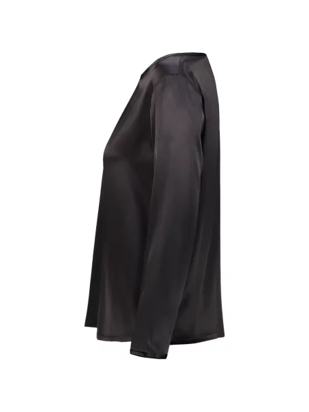 Bluză Drhope din satin negru