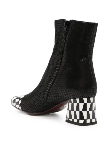 Cizme scurte Chie Mihara cu model piele de șarpe negru