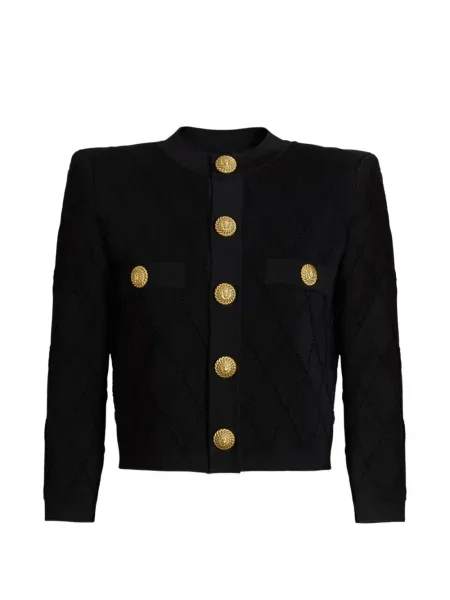 Decupat cardigan Balmain tricotate negru