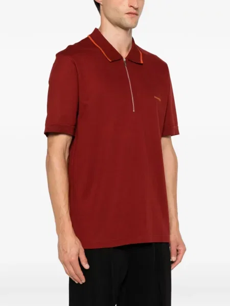 Tricou polo Ferragamo cu autograf roșu