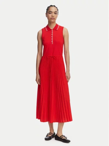 Tommy Hilfiger Φόρεμα καθημερινό Pleated κόκκινο
