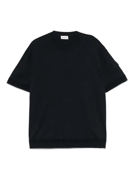 Tricou Moncler tricotate albastru