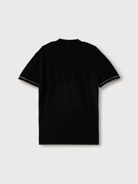 Tricou polo Boss Green negru