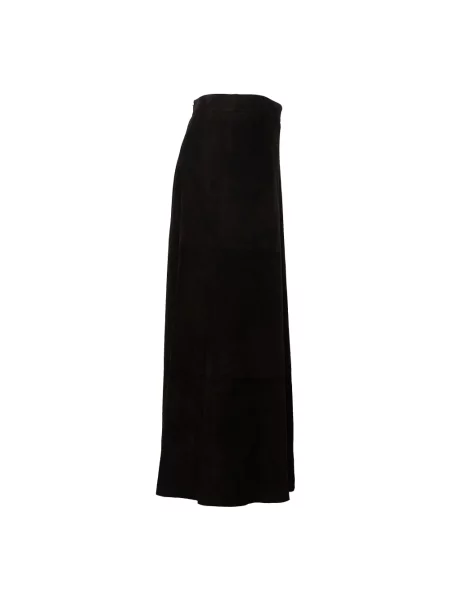 Długa spódnica maxi Max Mara zamszowa czarna