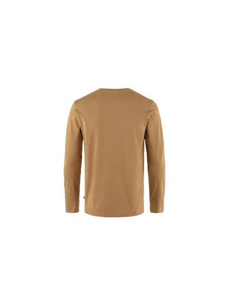Fjällräven Forever Nature Badge LS M Mężczyźni Koszulki Fjällräven Size: S brązowy