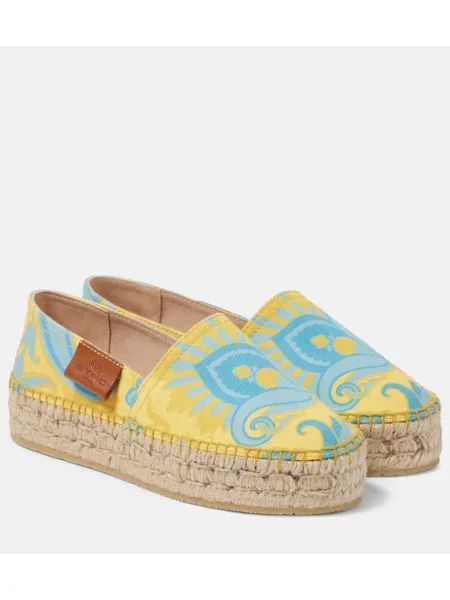 Platno espadrile Etro rumena
