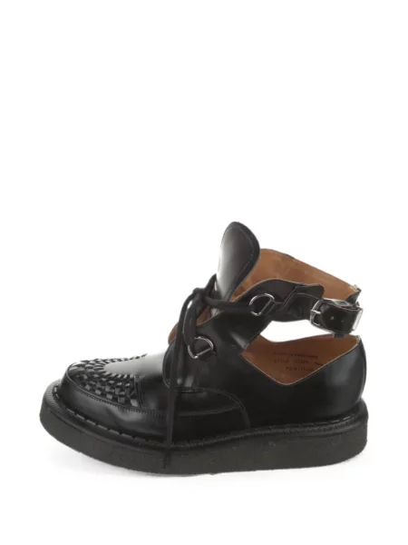 Cizme scurte Comme Des Garcons Homme Plus cu cataramă cu bretele negru