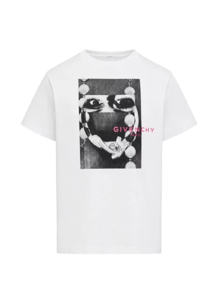 Tricou Givenchy cu imagine alb