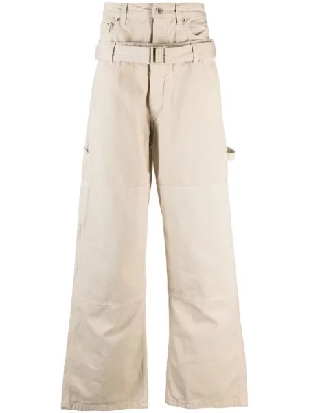 Pantaloni Off-white cu picior lat alb