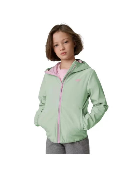 Kurtka softshell dla dziewczynki 4F NeoDry zielona
