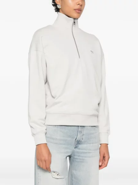 Hanorac cu fermoar Maison Kitsune gri