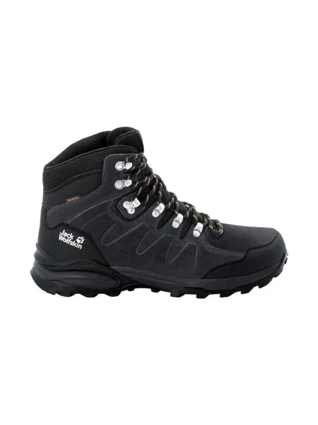 Jack Wolfskin Refugio Texapore Mid pánske trekové topánky black čierna