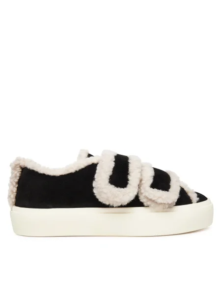 Сникърси Inuikii Shearling Low Velcro черен