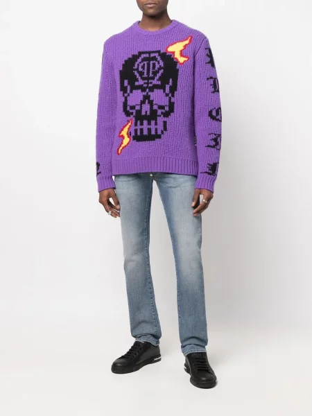 Megztinis Philipp Plein violetinė