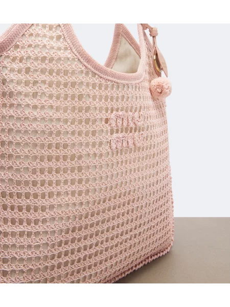 Geantă shopper Miu Miu roz