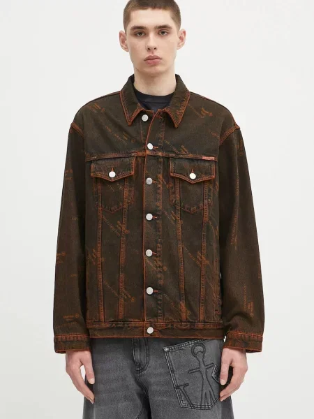 Traper jakna Martine Rose Oversized Denim narančasta za prijelazno razdoblje oversize ružičasta