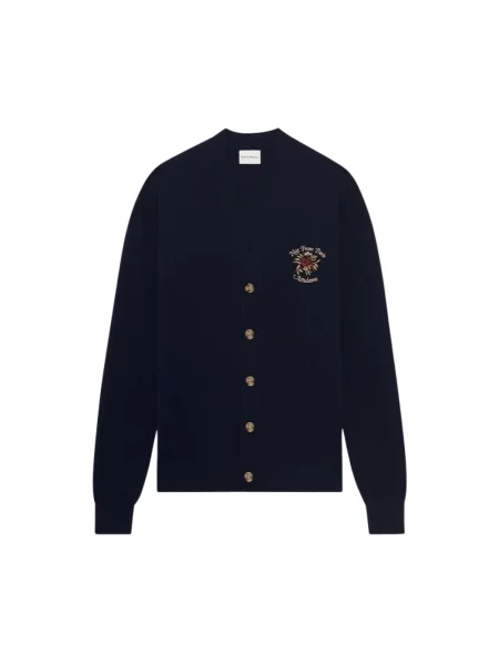 Kardigan Drole De Monsieur wełniany niebieski