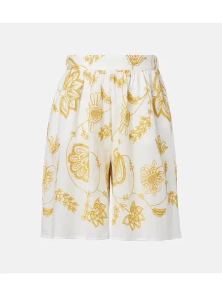 Bermude Eres cu broderie galben