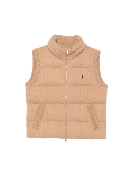 Kamizelka w kroju regular fit z mieszanki wełny i kaszmiru Polo Ralph Lauren beżowa