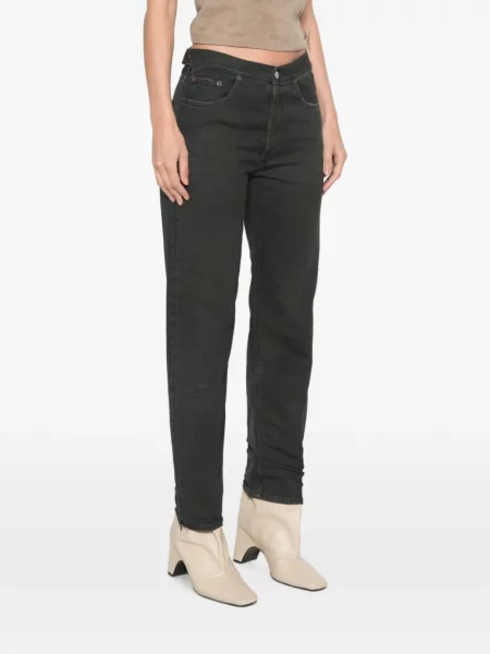 Blugi drepți Mm6 Maison Margiela negru