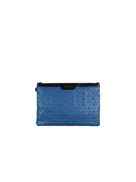 Torba Jimmy Choo skórzana retro niebieska