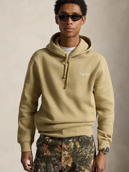 Polo Ralph Lauren hanorac cu glugă pentru bărbați cu bej