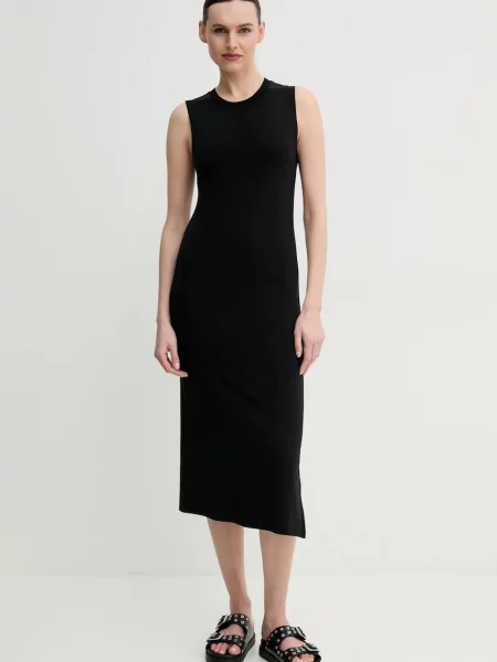 Marc O'Polo sukienka midi dopasowana czarny