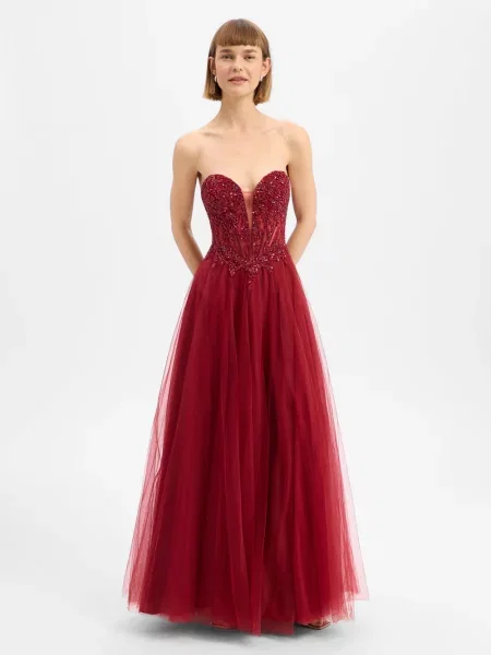 Luxuar Fashion Suknia wieczorowa dla kobiet Kobiety 32 czerwony
