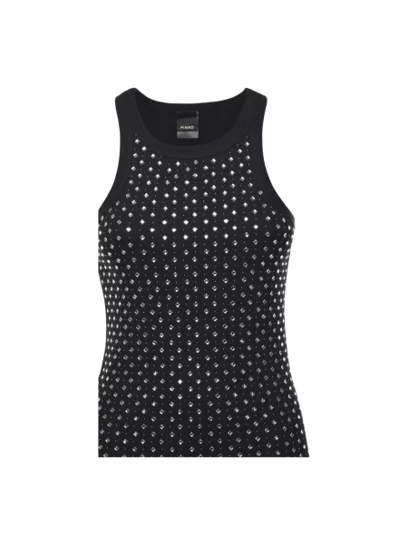 Top Pinko w paski z paskiem czarny