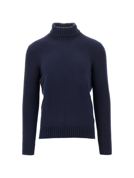 Hanorac Piacenza Cashmere din cașmir albastru