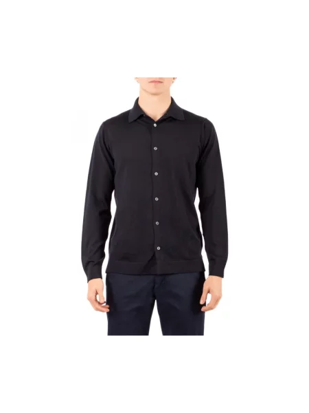 Koszula Filippo De Laurentiis wełniana niebieska