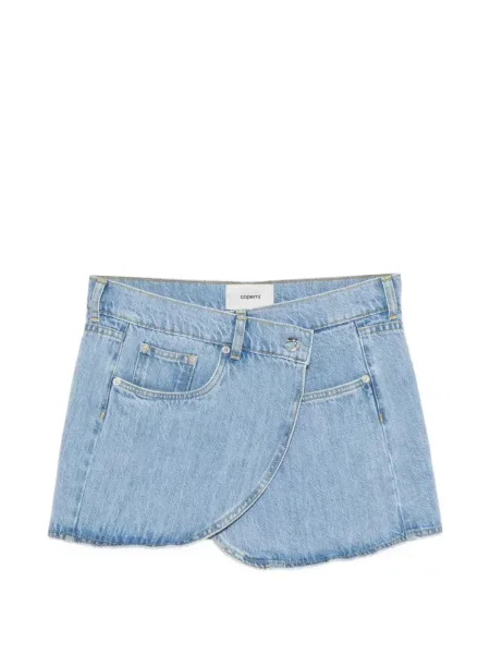 Fustă din denim Coperni asimetrică albastru