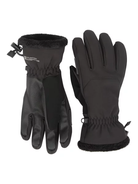 Escalade miękkie wodoodporne rękawice Black czarne