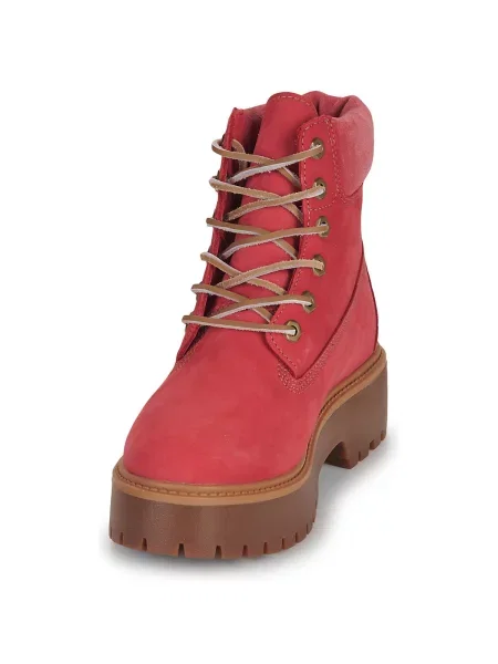 Pantofi Timberland streetstyle cu strasuri roșu