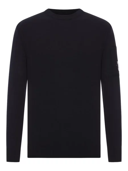 Pulover C.p. Company cu decolteu rotund negru