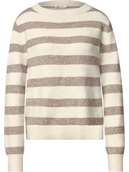 STREET ONE Pulover crem / amestecat bej
