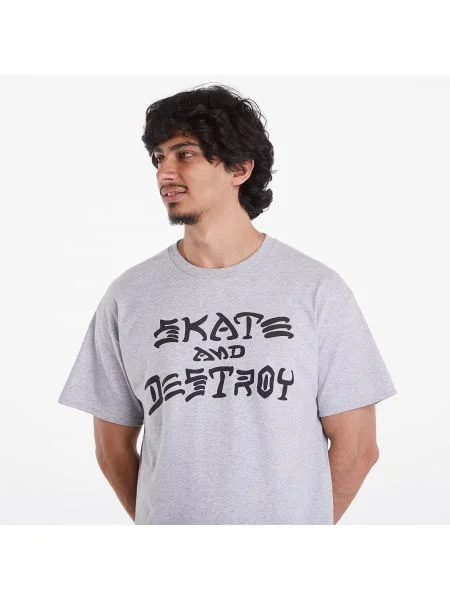 Μπλουζάκι Thrasher Skate And Destroy T-Shirt Gray S γκρι