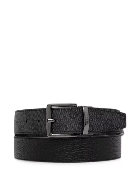 Cu centură reversibil curea Guess negru