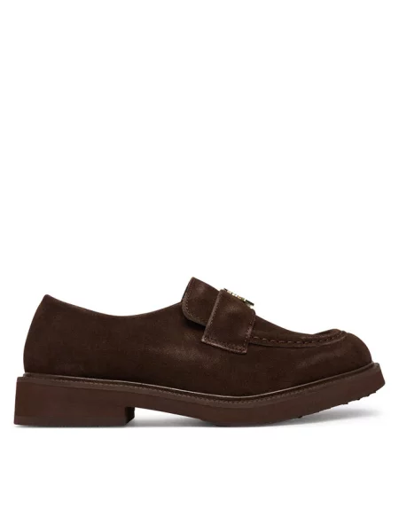 Loafersy Patrizia Pepe brązowe